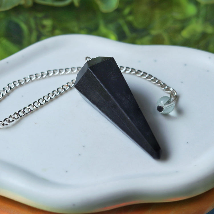 Black Tourmaline Pendulum for Chakra & Energy Balancing - Powerful Protection, Healing Guidance, Energetic System Harmonizer