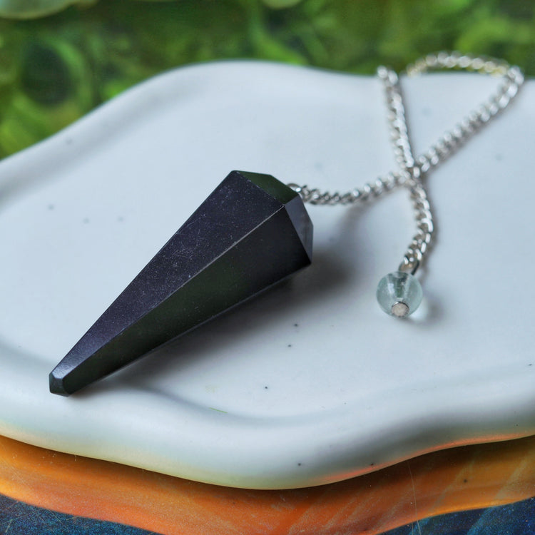 Black Tourmaline Pendulum for Chakra & Energy Balancing - Powerful Protection, Healing Guidance, Energetic System Harmonizer