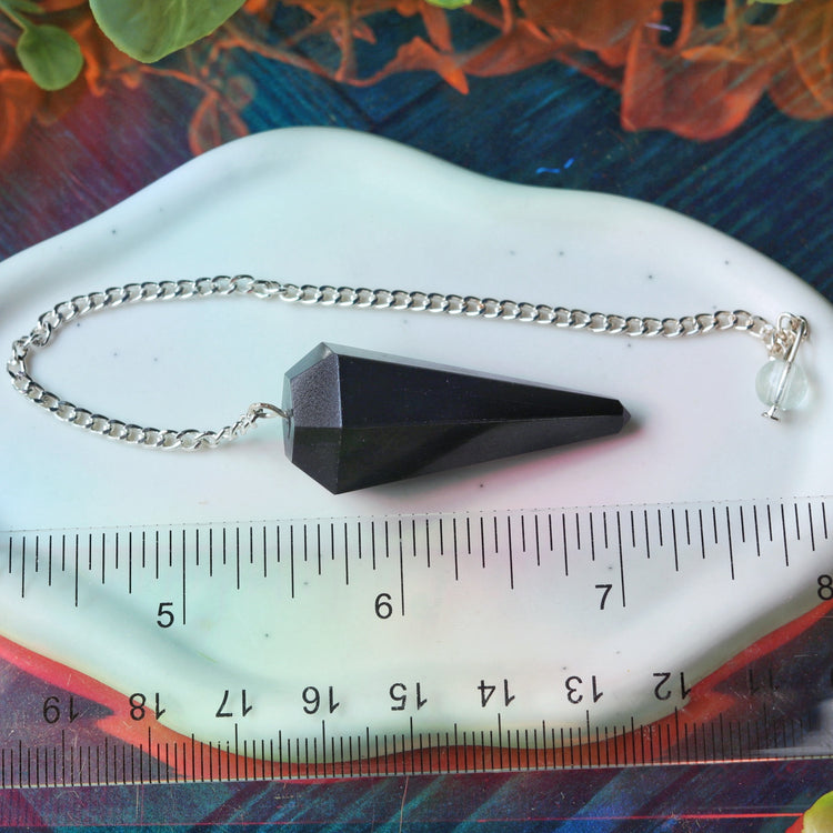 Black Tourmaline Pendulum for Chakra & Energy Balancing - Powerful Protection, Healing Guidance, Energetic System Harmonizer