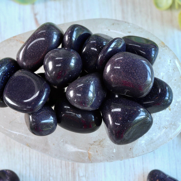 Blue Goldstone Tumble Pocket Crystal