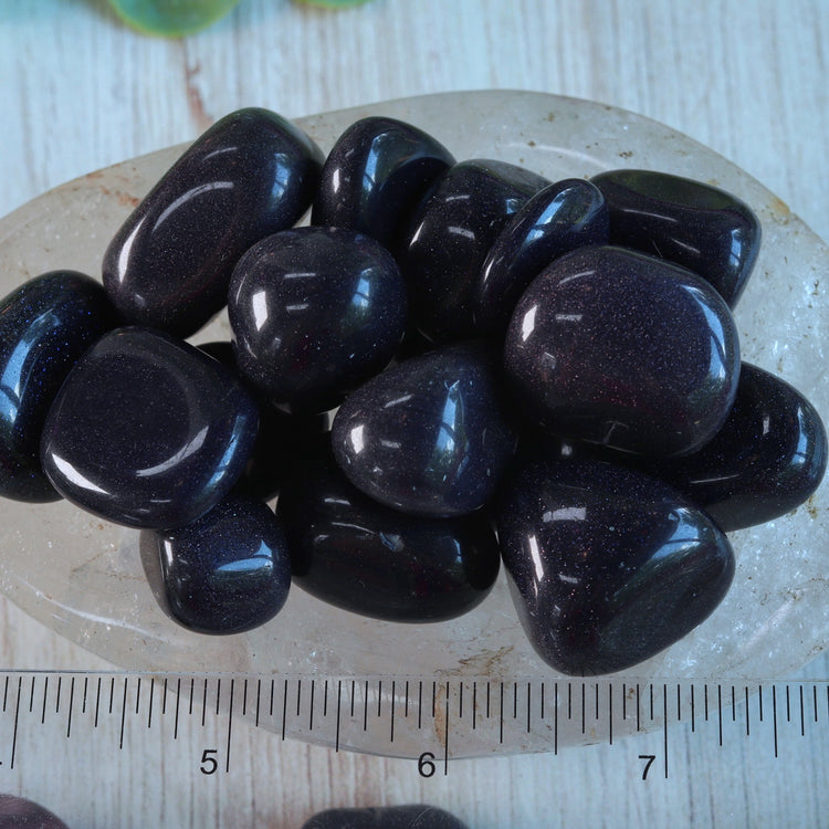 Blue Goldstone Tumble Pocket Crystal