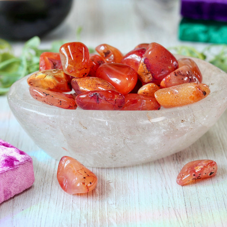 Carnelian Tumbled Crystal Pocket Stone