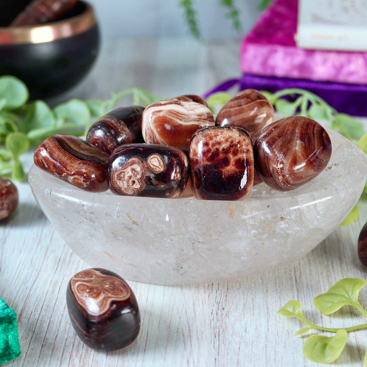 Coffee (Brown) Calcite Tumble Pocket Crystal