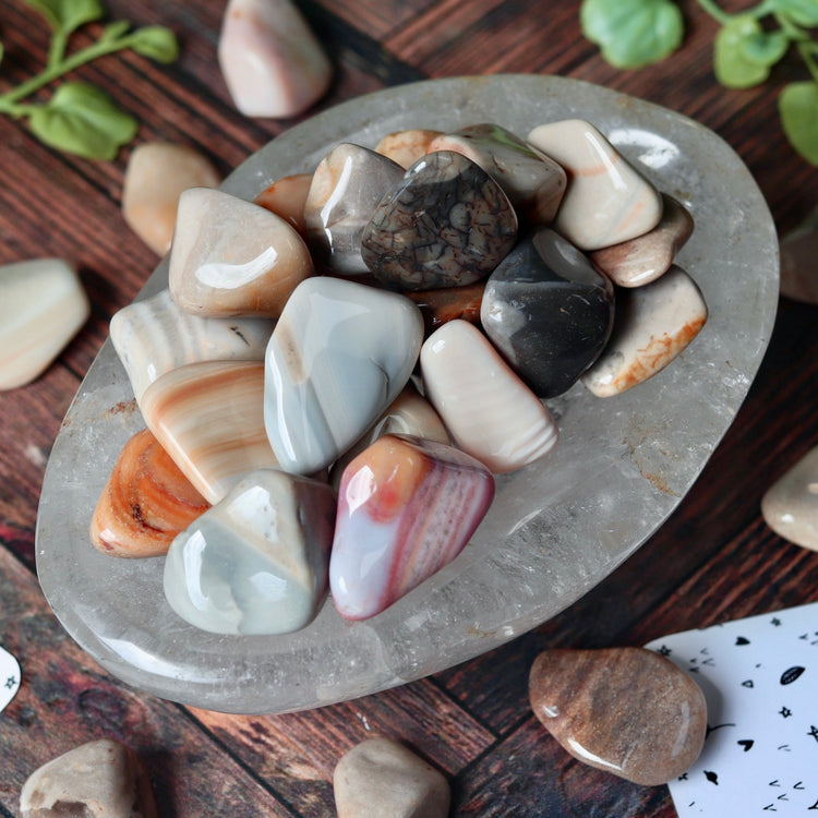 Crop Circle Stone (Flint) Tumbled Pocket Crystal