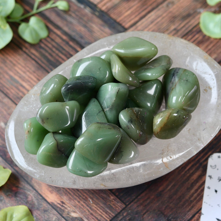 Green Chalcedony Tumbled Pocket Crystal