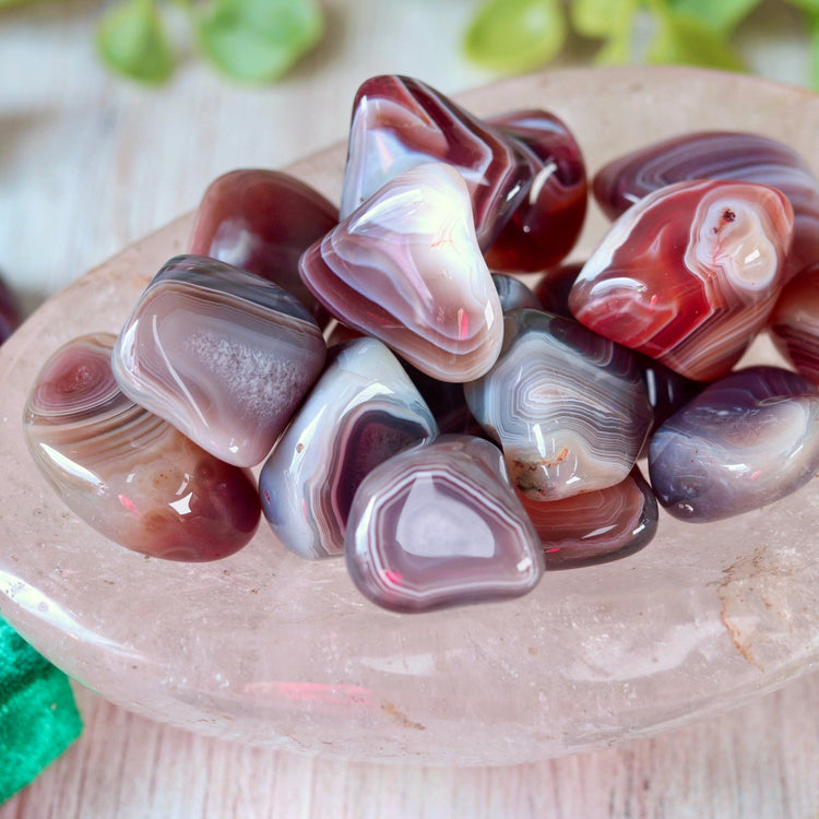 Botswana Gray Agate Tumbled Pocket Crystal