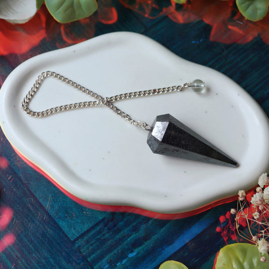 Hematite Pendulum for Chakra & Energy Balancing - Grounding Tool for Spiritual Healing, Blood Health Support, & Energetic Regulation