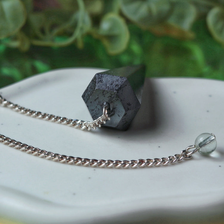 Hematite Pendulum for Chakra & Energy Balancing - Grounding Tool for Spiritual Healing, Blood Health Support, & Energetic Regulation