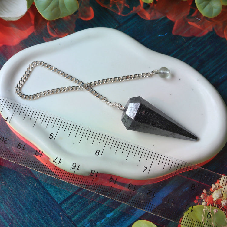 Hematite Pendulum for Chakra & Energy Balancing - Grounding Tool for Spiritual Healing, Blood Health Support, & Energetic Regulation