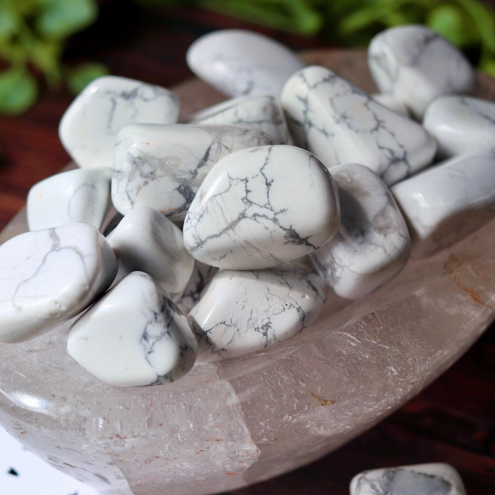 Howlite Howlite Tumbled Pocket Crystal – Lucky Luna