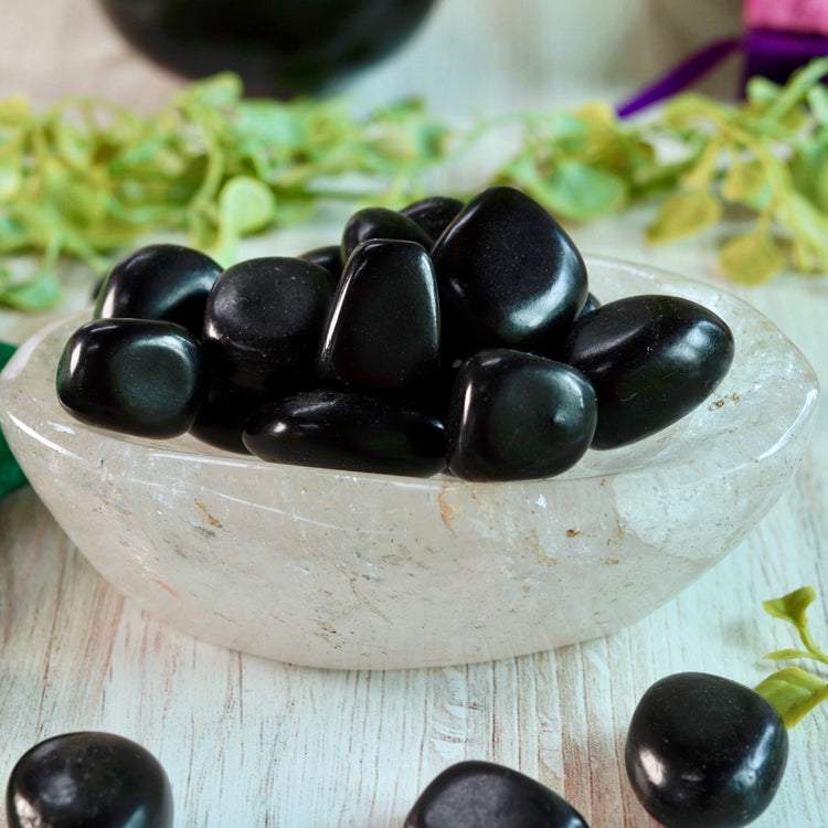 Jet Tumbled Pocket Stone Crystal