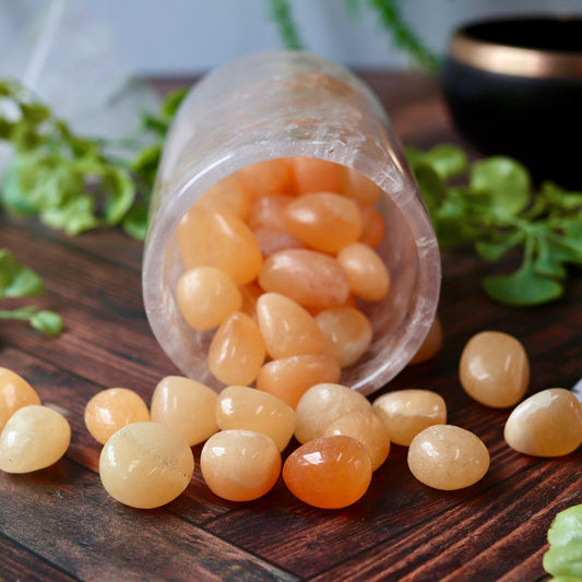 Orange Calcite Tumble Pocket Crystal
