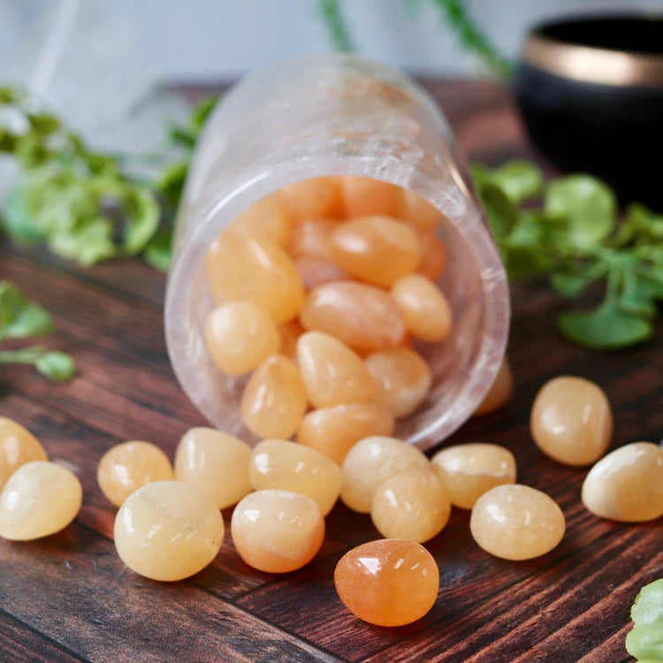 Orange Calcite Tumble Pocket Crystal