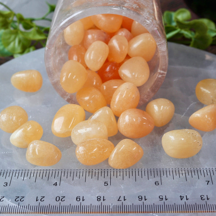 Orange Calcite Tumble Pocket Crystal