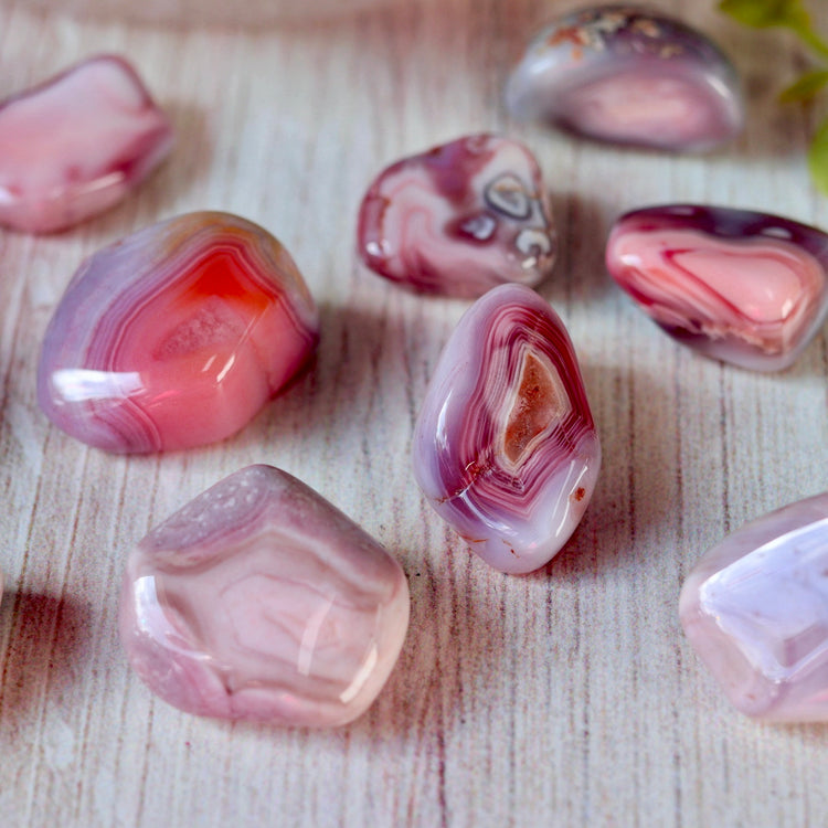 Botswana Pink Agate Tumbled Pocket Crystal