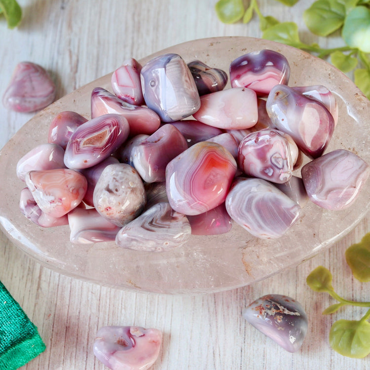 Botswana Pink Agate Tumbled Pocket Crystal