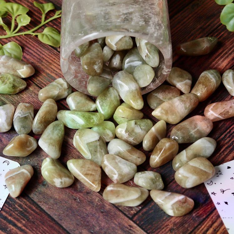 Prasiolite / Green Amethyst Tumbled Pocket Crystal