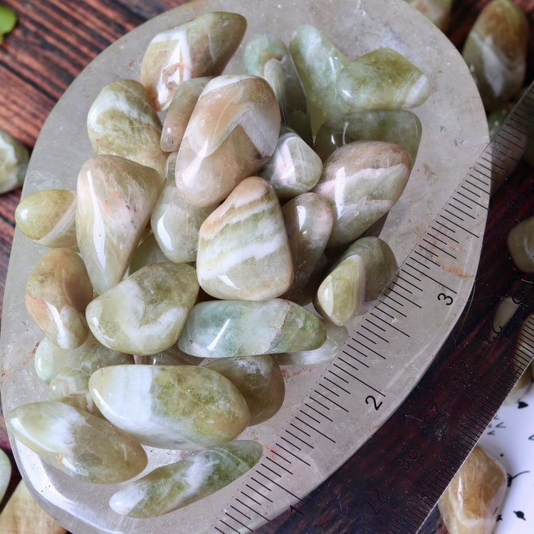 Prasiolite / Green Amethyst Tumbled Pocket Crystal