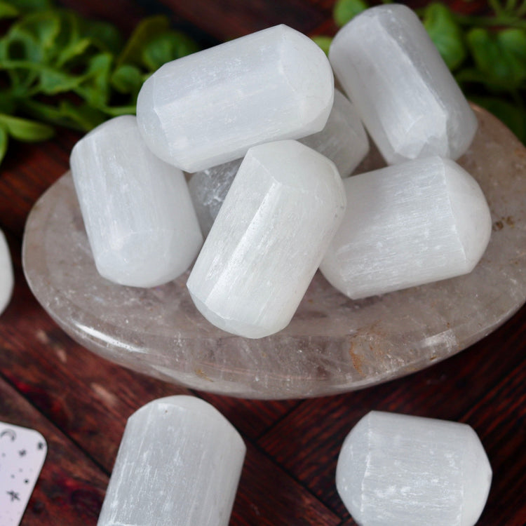 Selenite Polished Tumbled Pocket Crystal