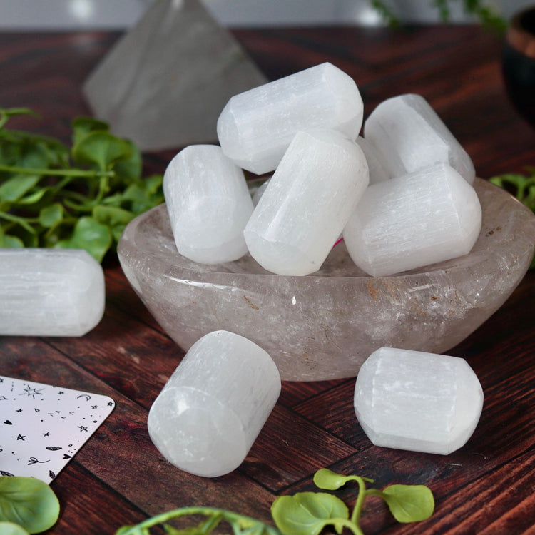 Selenite Polished Tumbled Pocket Crystal