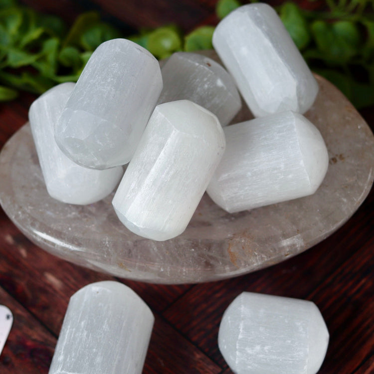 Selenite Polished Tumbled Pocket Crystal