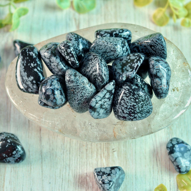 Snowflake Obsidian Pocket Tumble Crystal